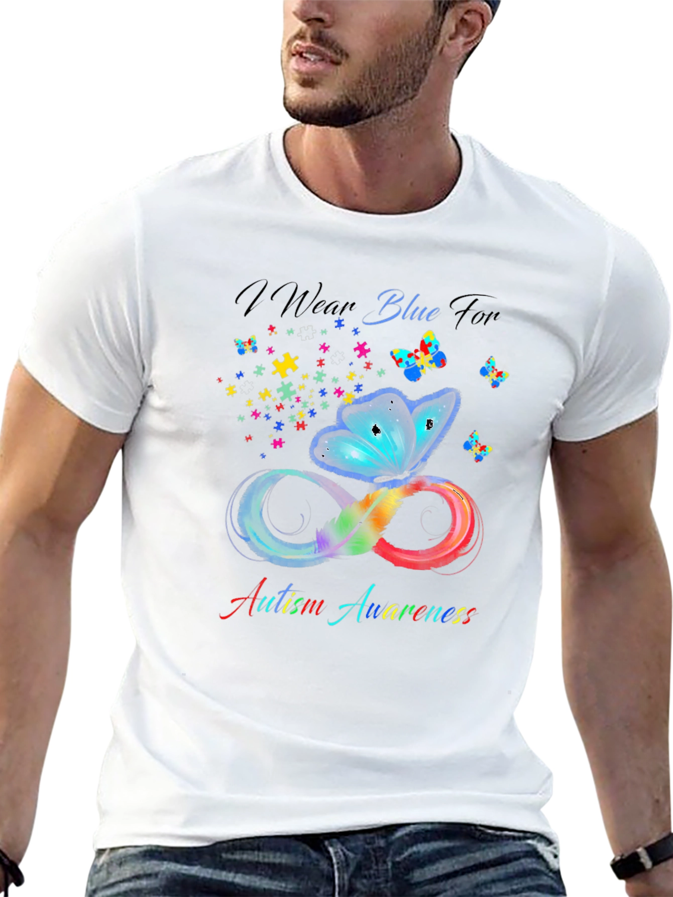 Autism Awareness Butterfly Infinity T-Shirt