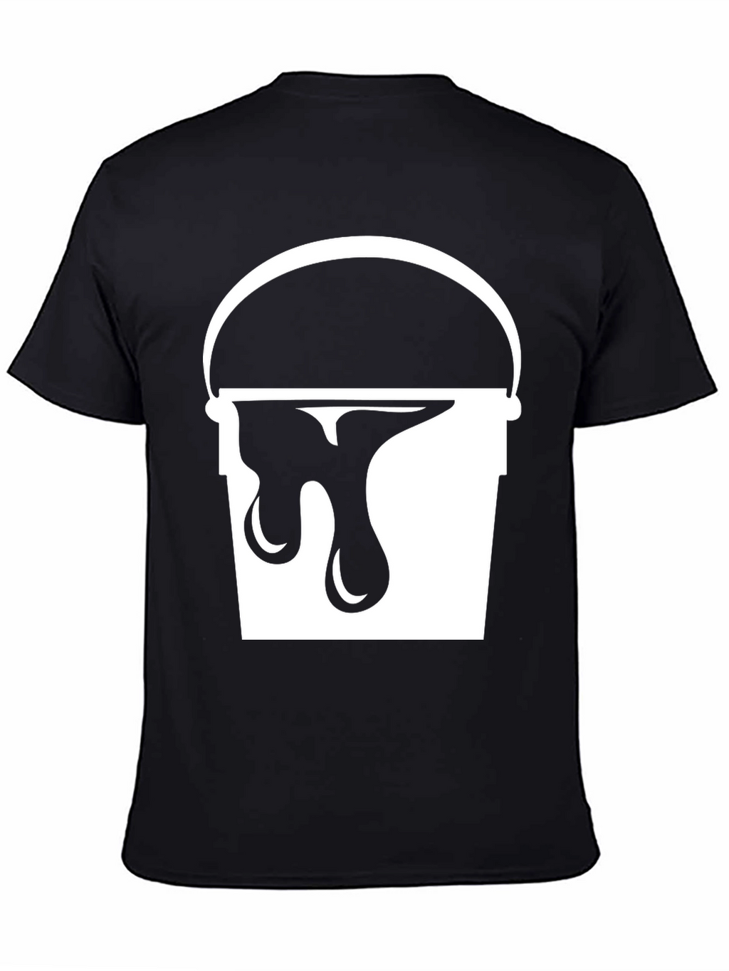 Paint Bucket Drip Graphic Tee - Trendy Black T-Shirt