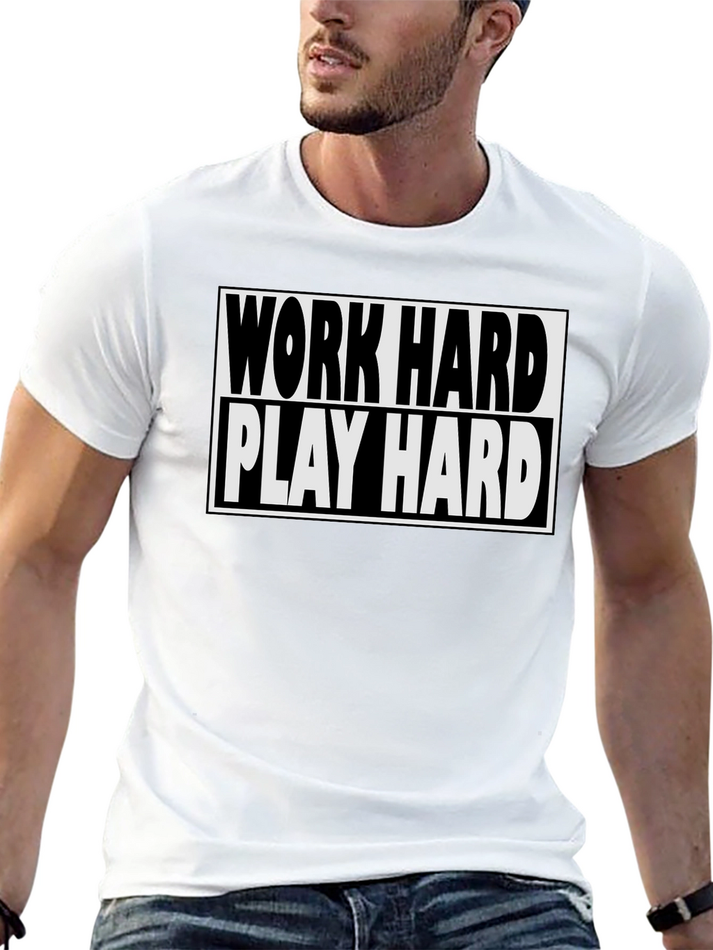 Work Hard Play Hard Black T-Shirt