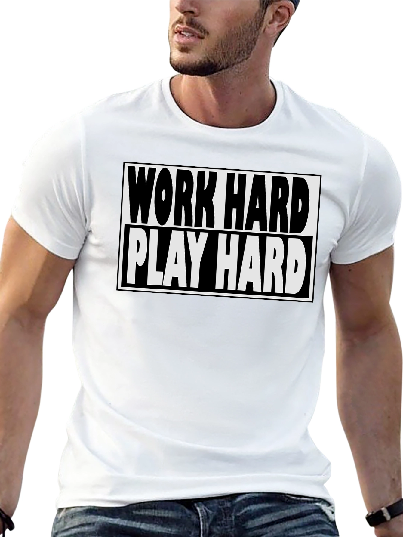 Work Hard Play Hard Black T-Shirt