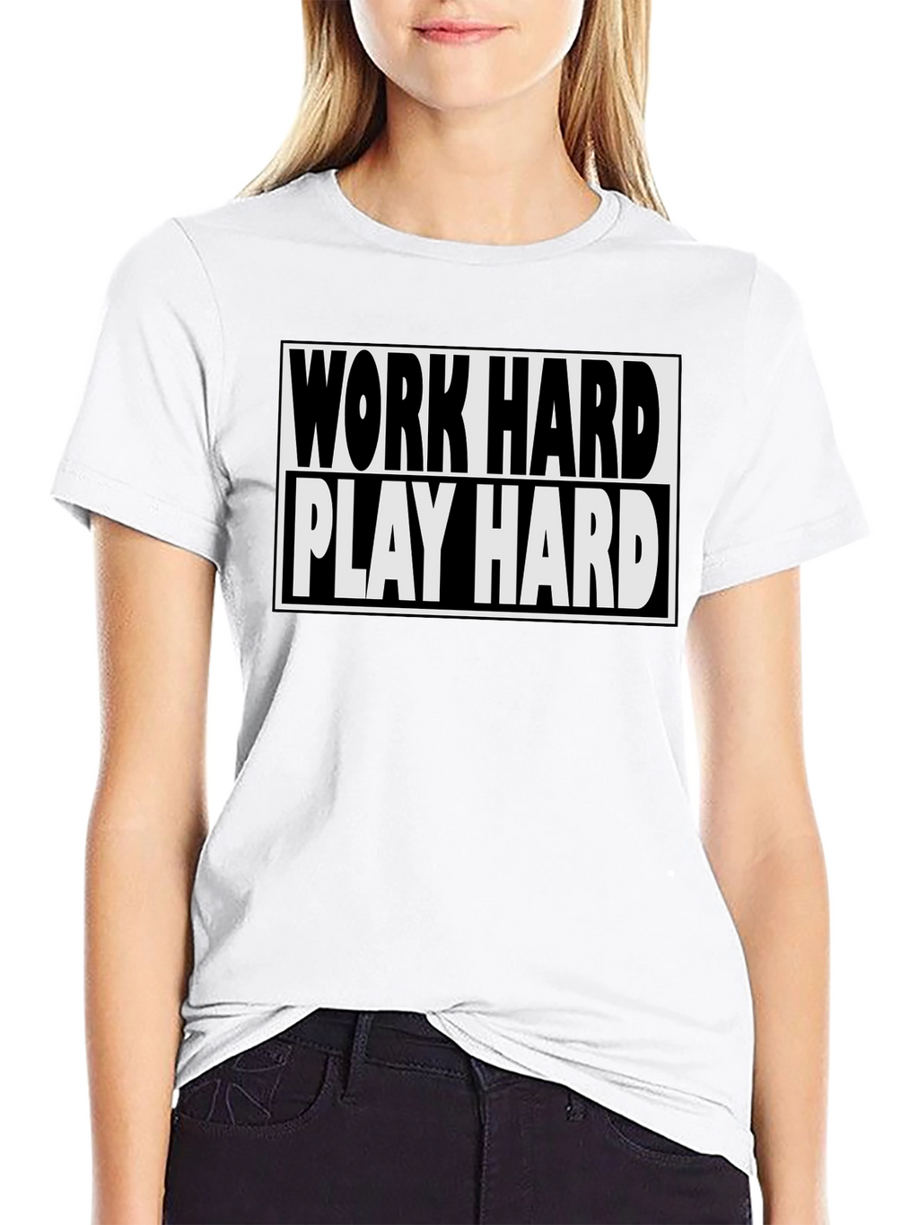 Work Hard Play Hard Black T-Shirt
