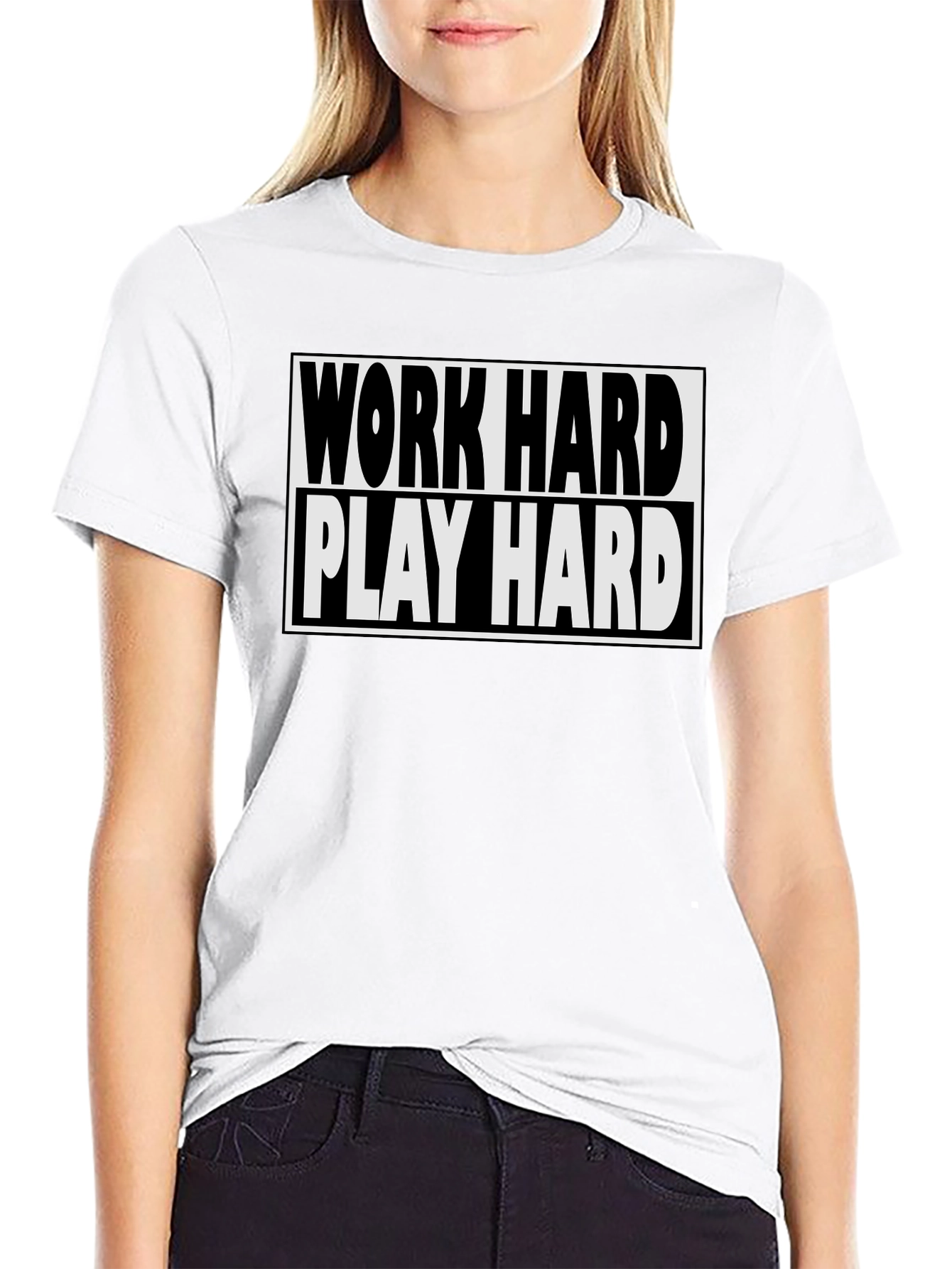 Work Hard Play Hard Black T-Shirt