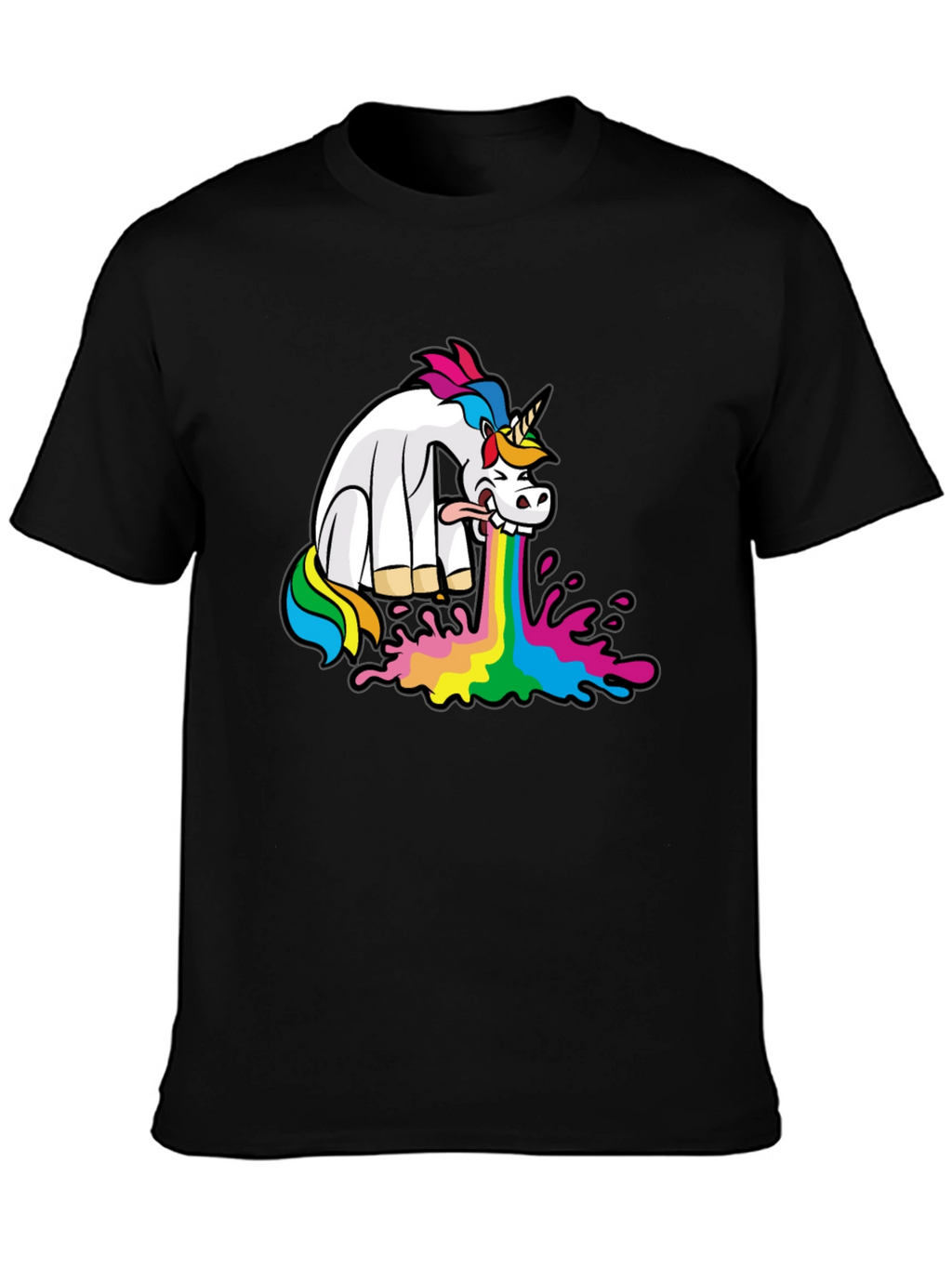 Puking Unicorn Graphic Tee