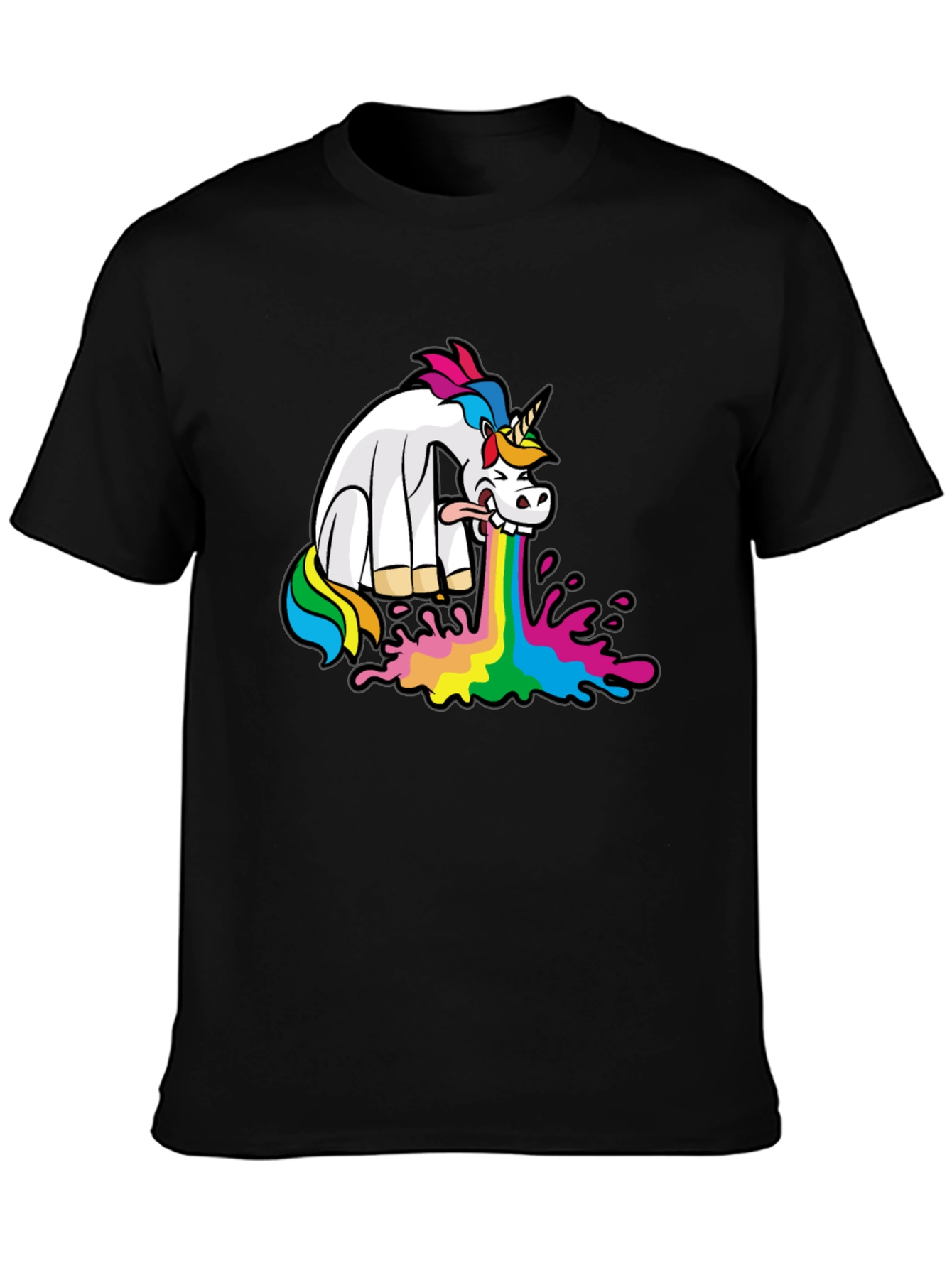Puking Unicorn Graphic Tee