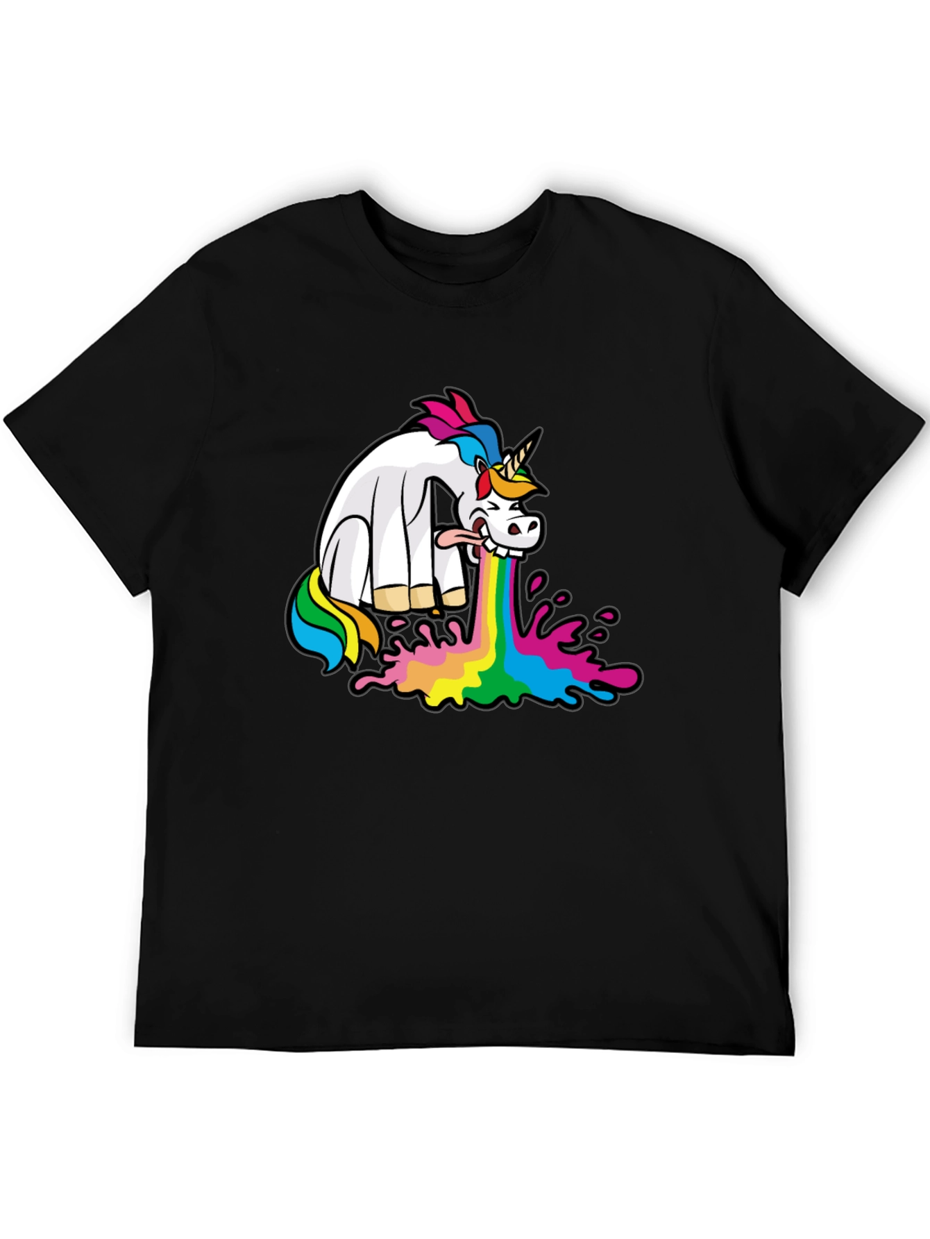 Puking Unicorn Graphic Tee