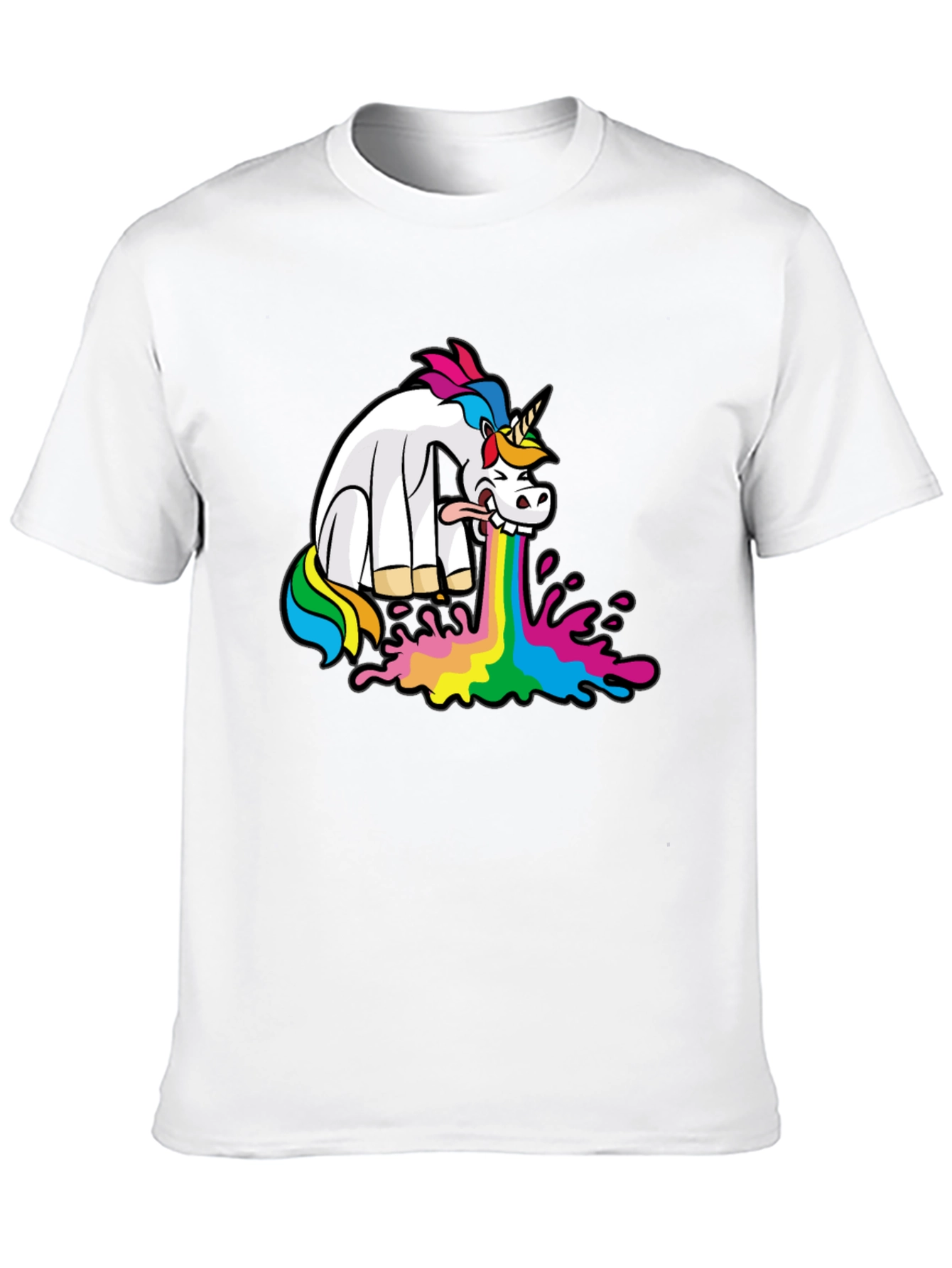 Puking Unicorn Graphic Tee