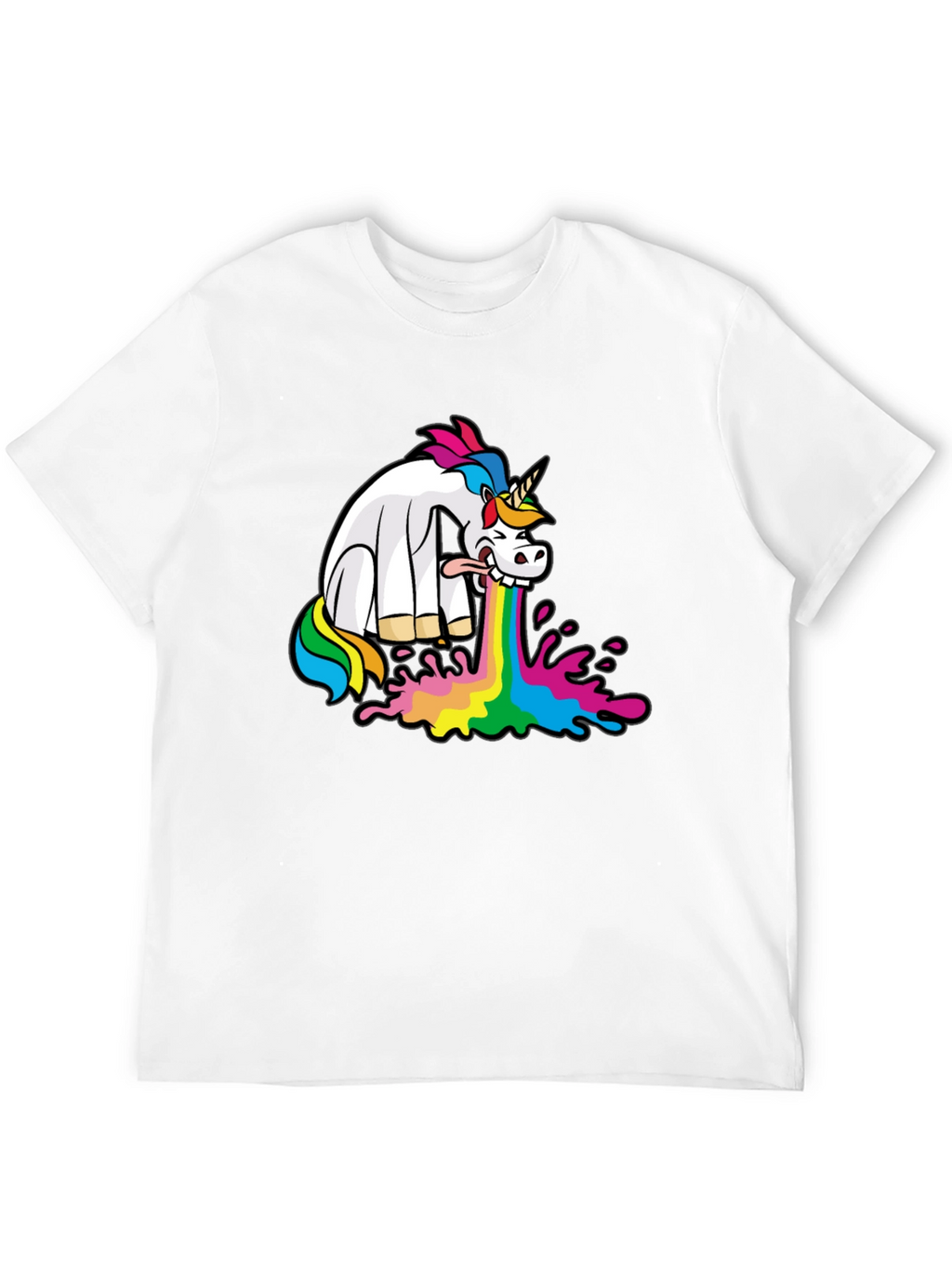 Puking Unicorn Graphic Tee