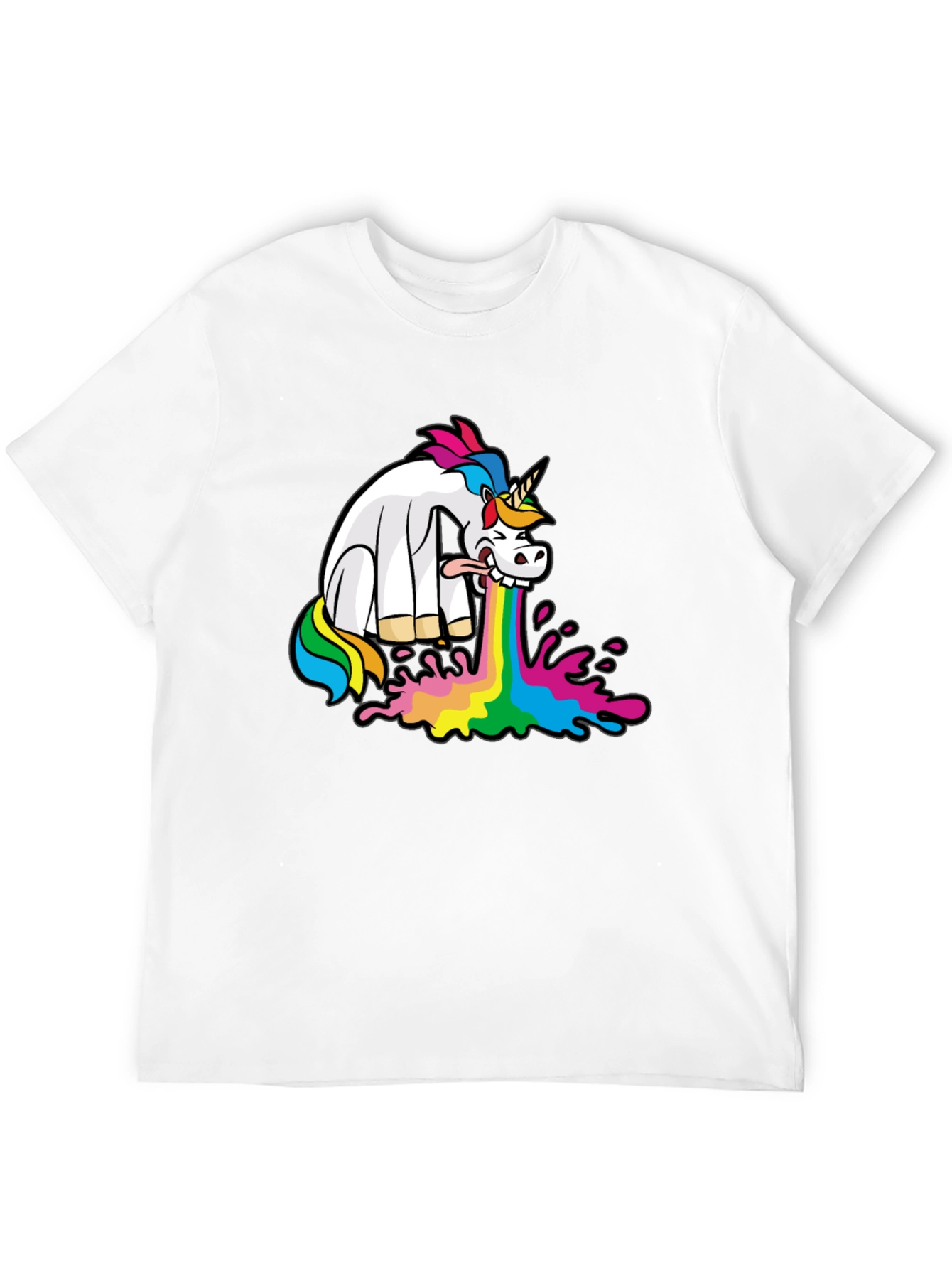 Puking Unicorn Graphic Tee
