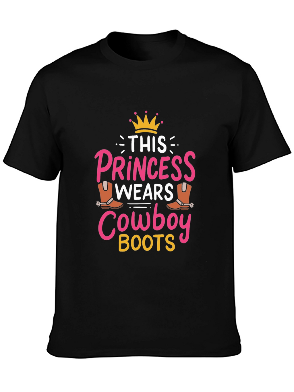 Princess Cowboy Boots Graphic Tee - Cute Country Style