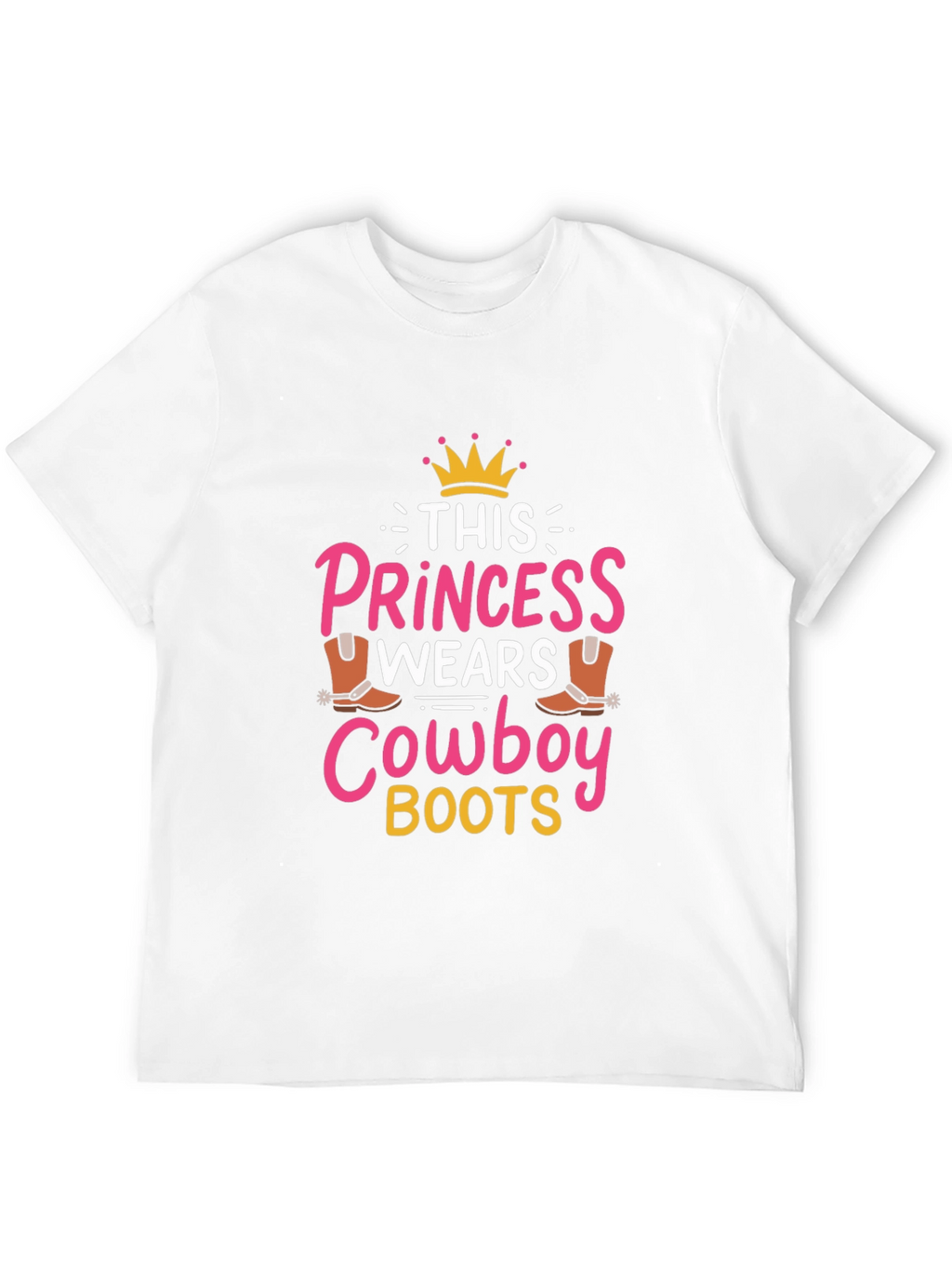 Princess Cowboy Boots Graphic Tee - Cute Country Style