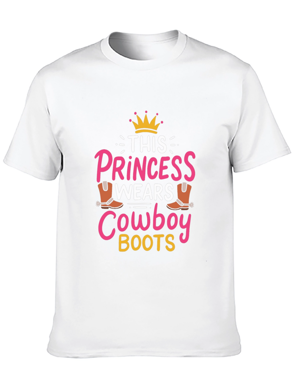 Princess Cowboy Boots Graphic Tee - Cute Country Style