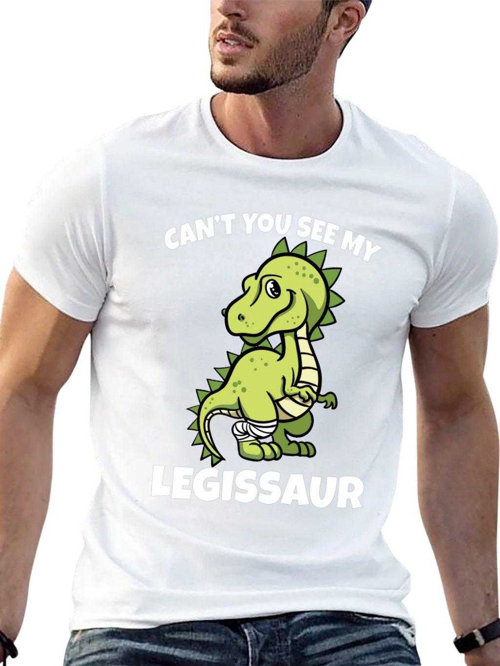 Legissaur T-Shirt - Funny Dinosaur Injury Tee