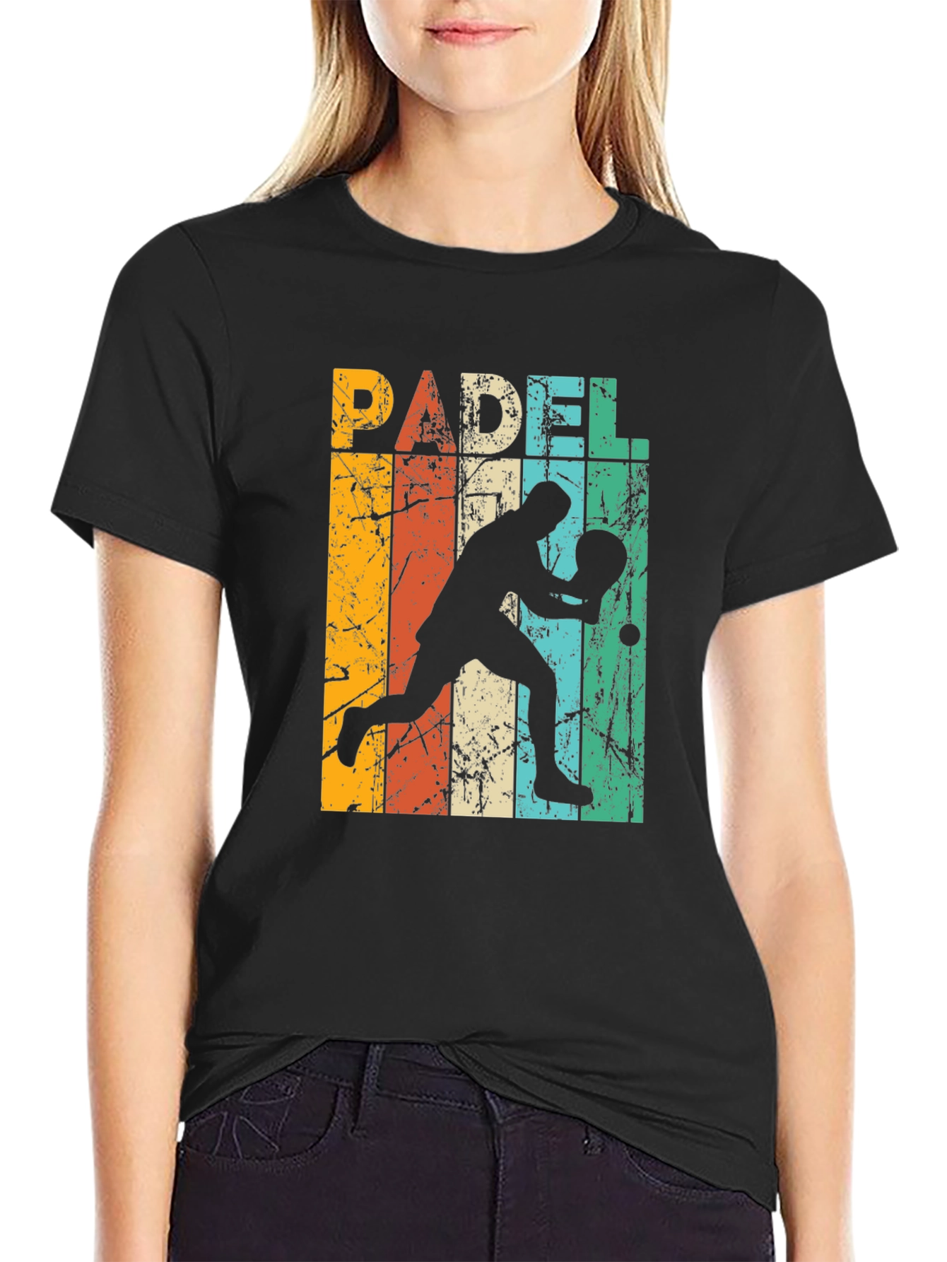Retro Padel Player Graphic Tee