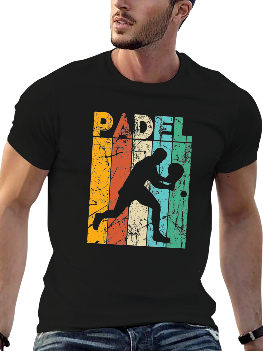 Retro Padel Player Graphic Tee