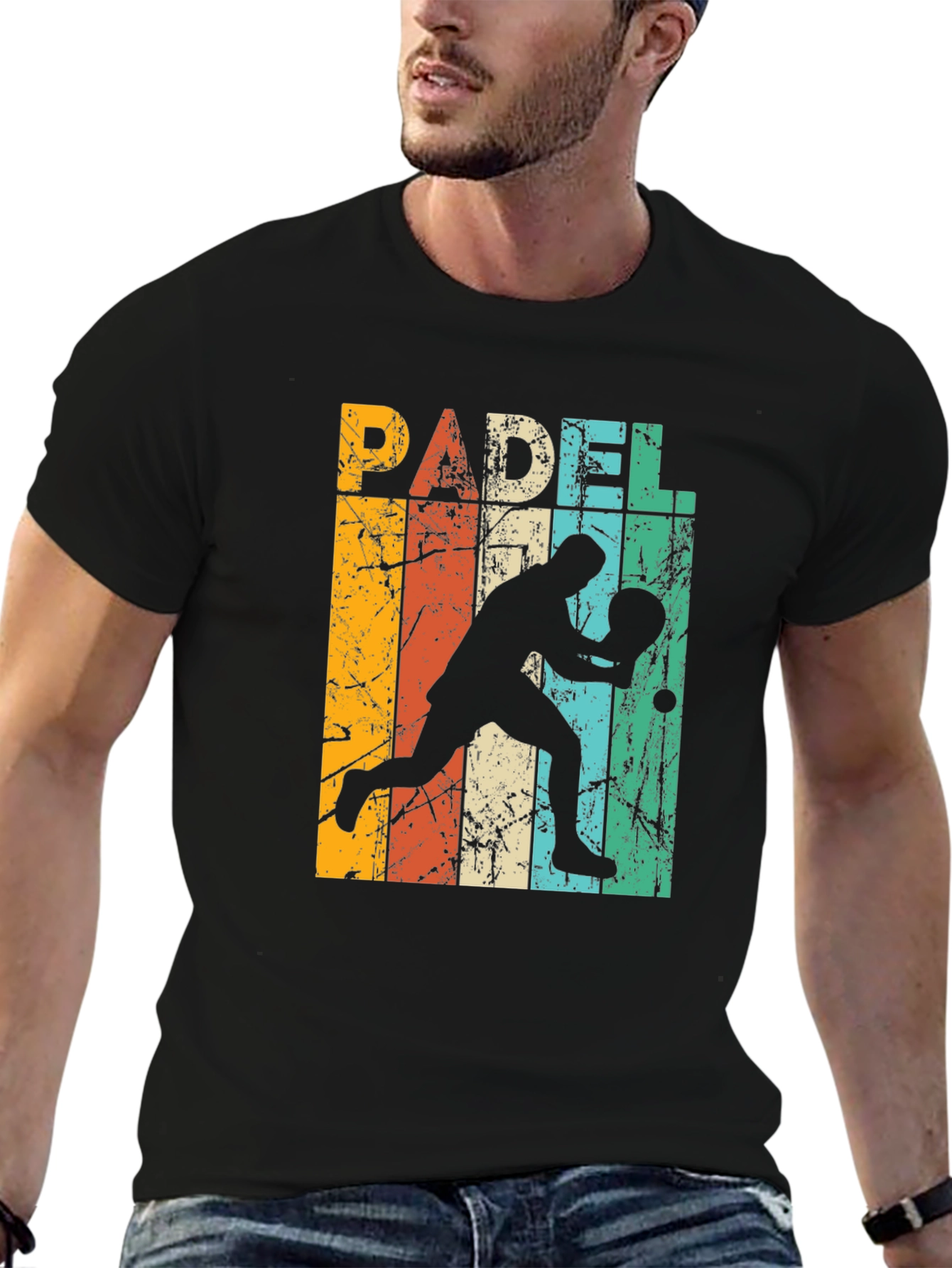 Retro Padel Player Graphic Tee