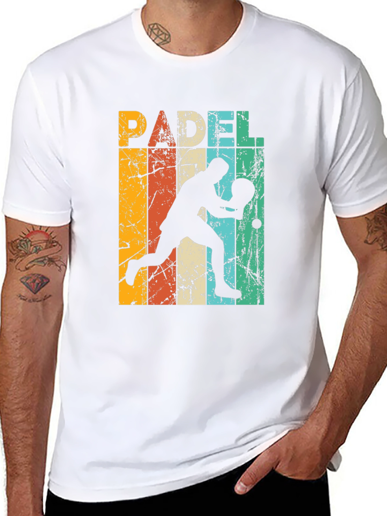 Retro Padel Player Graphic Tee