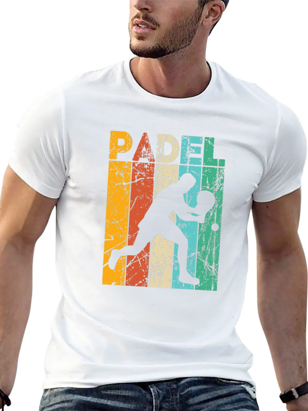 Retro Padel Player Graphic Tee