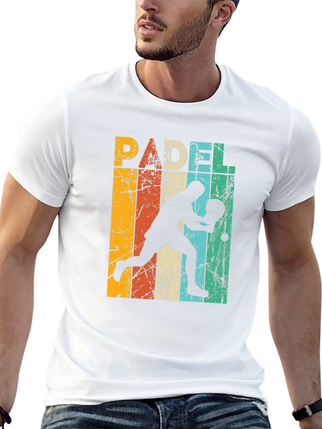 Retro Padel Player Graphic Tee