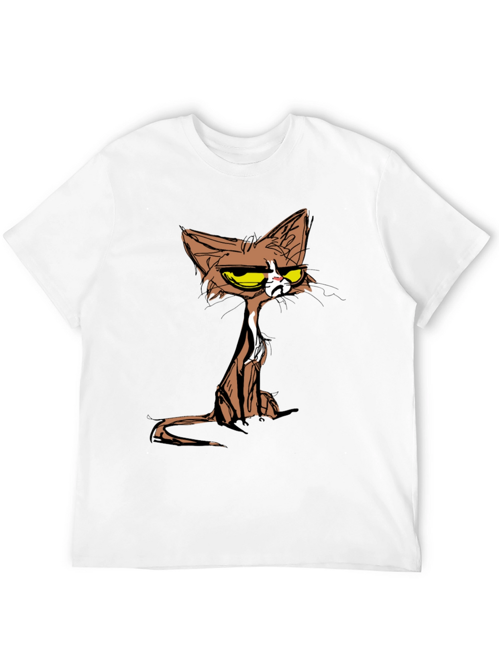 Grumpy Cat T-Shirt - Cartoon Style Tee