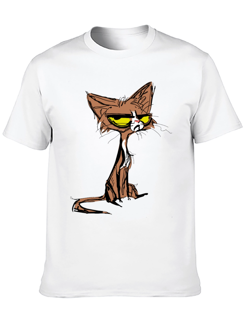 Grumpy Cat T-Shirt - Cartoon Style Tee