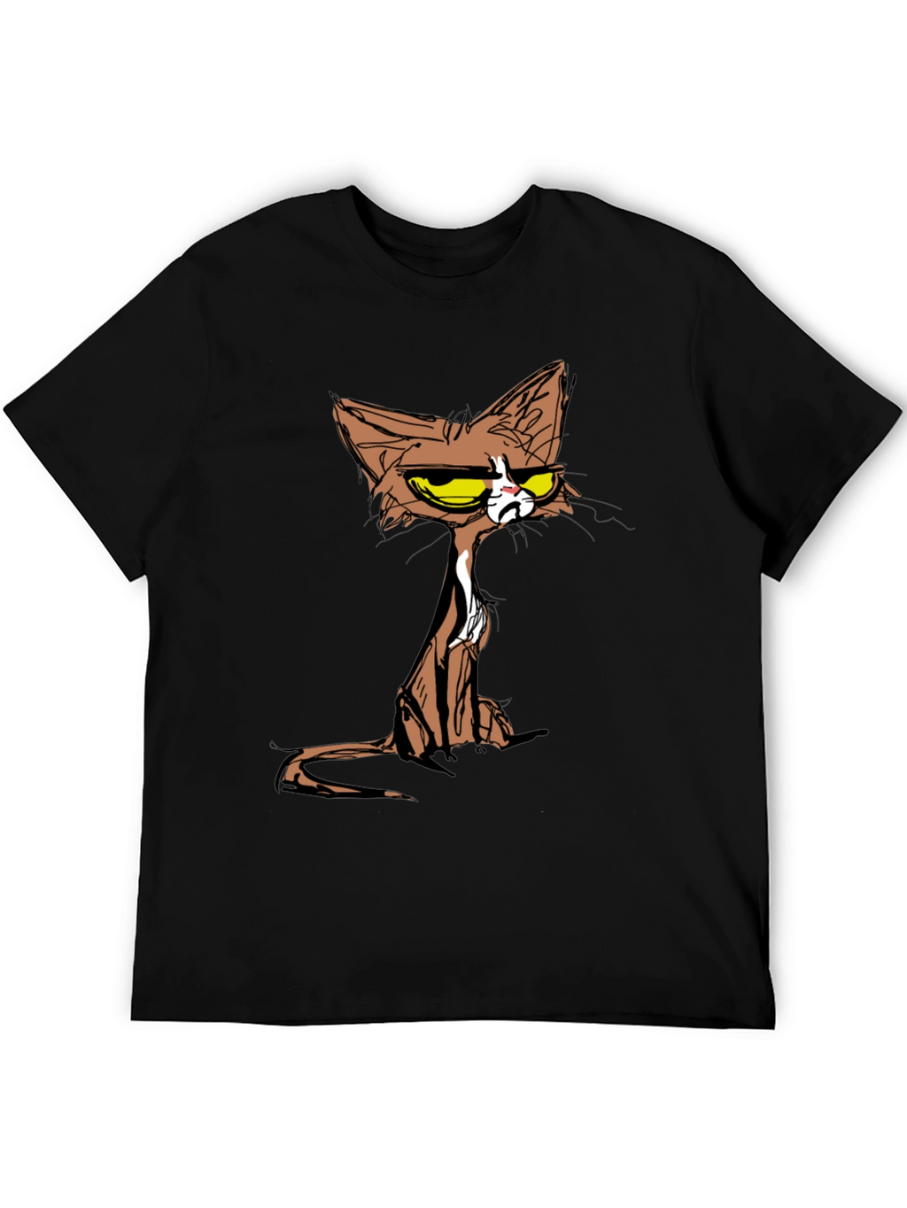 Grumpy Cat T-Shirt - Cartoon Style Tee