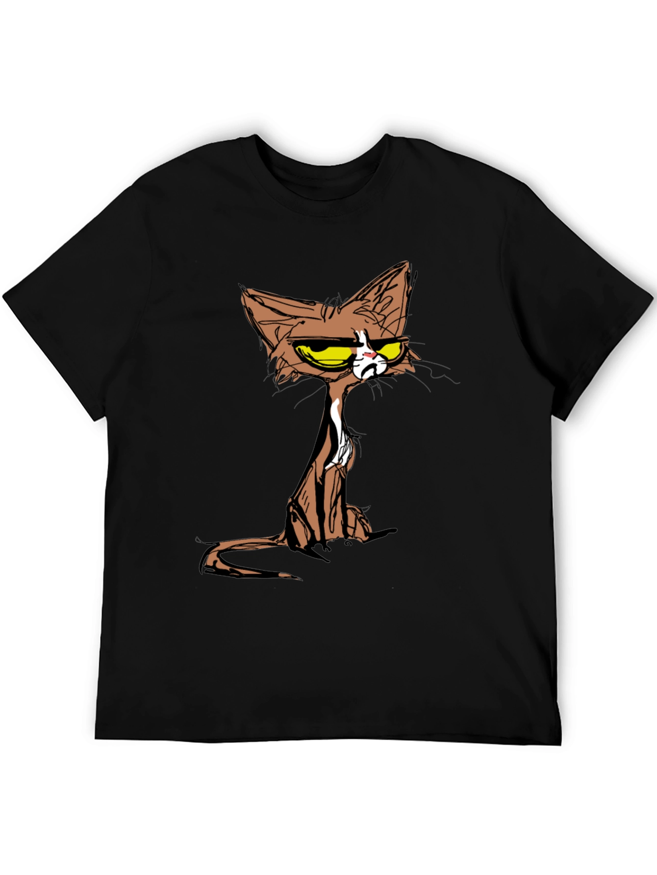 Grumpy Cat T-Shirt - Cartoon Style Tee