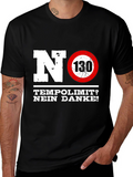 No Speed Limit Graphic Tee - German Autobahn Style