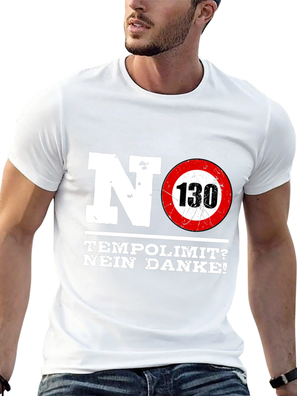 No Speed Limit Graphic Tee - German Autobahn Style