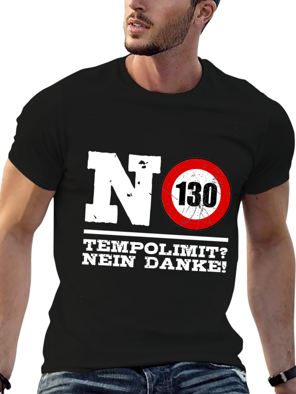No Speed Limit Graphic Tee - German Autobahn Style