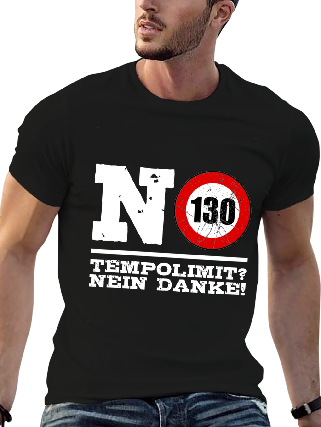 No Speed Limit Graphic Tee - German Autobahn Style
