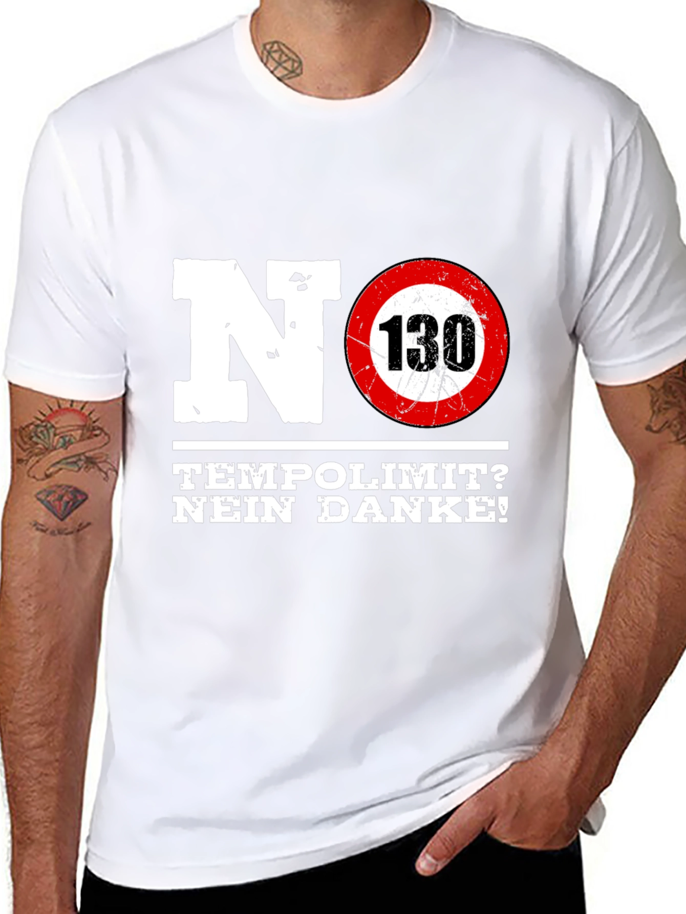 No Speed Limit Graphic Tee - German Autobahn Style