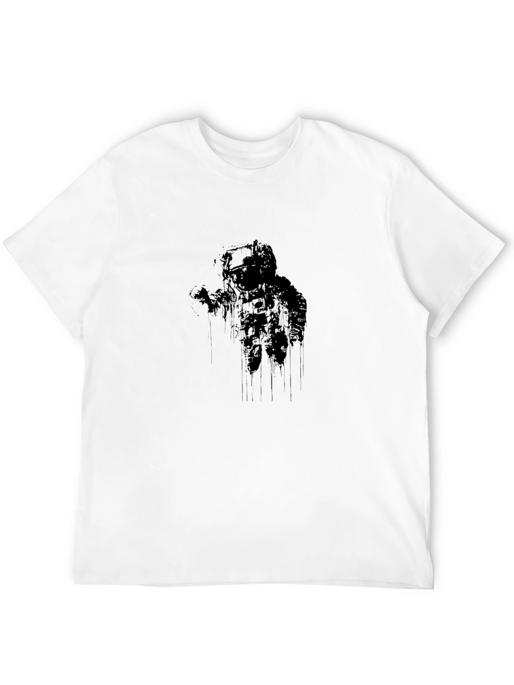 Astronaut Graphic Print Black T-Shirt