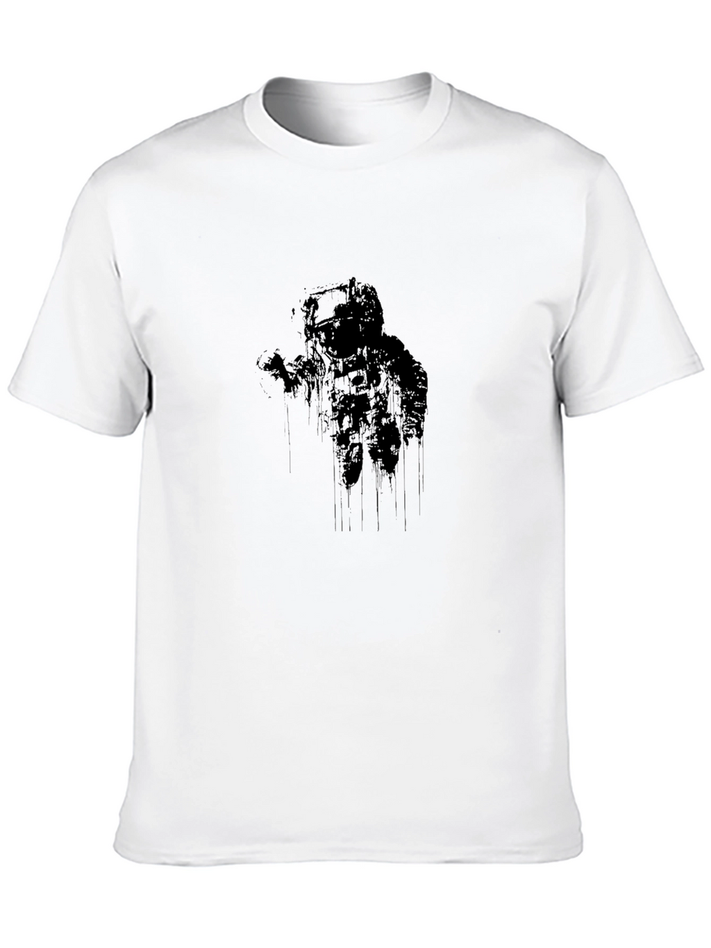 Astronaut Graphic Print Black T-Shirt
