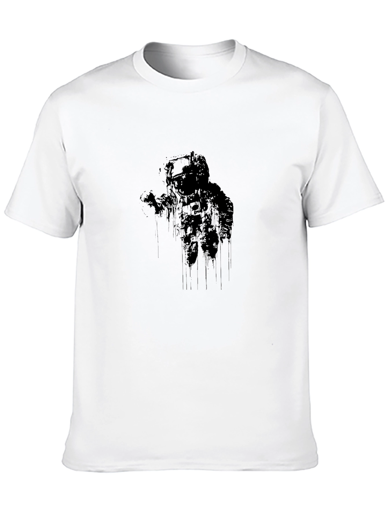 Astronaut Graphic Print Black T-Shirt