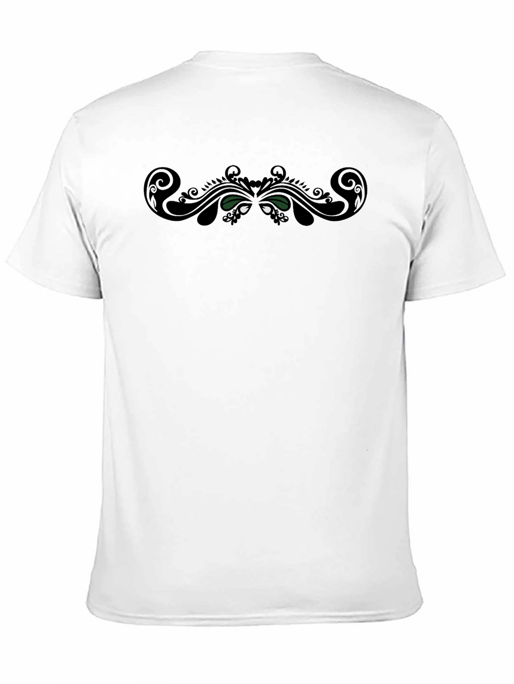 Stylish Black Tee with Ornamental Design