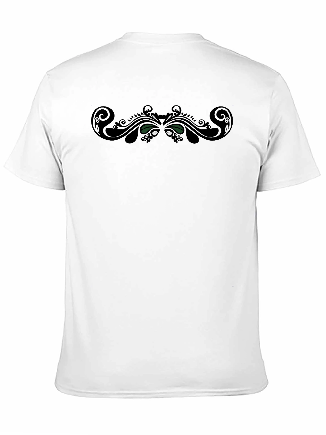 Stylish Black Tee with Ornamental Design