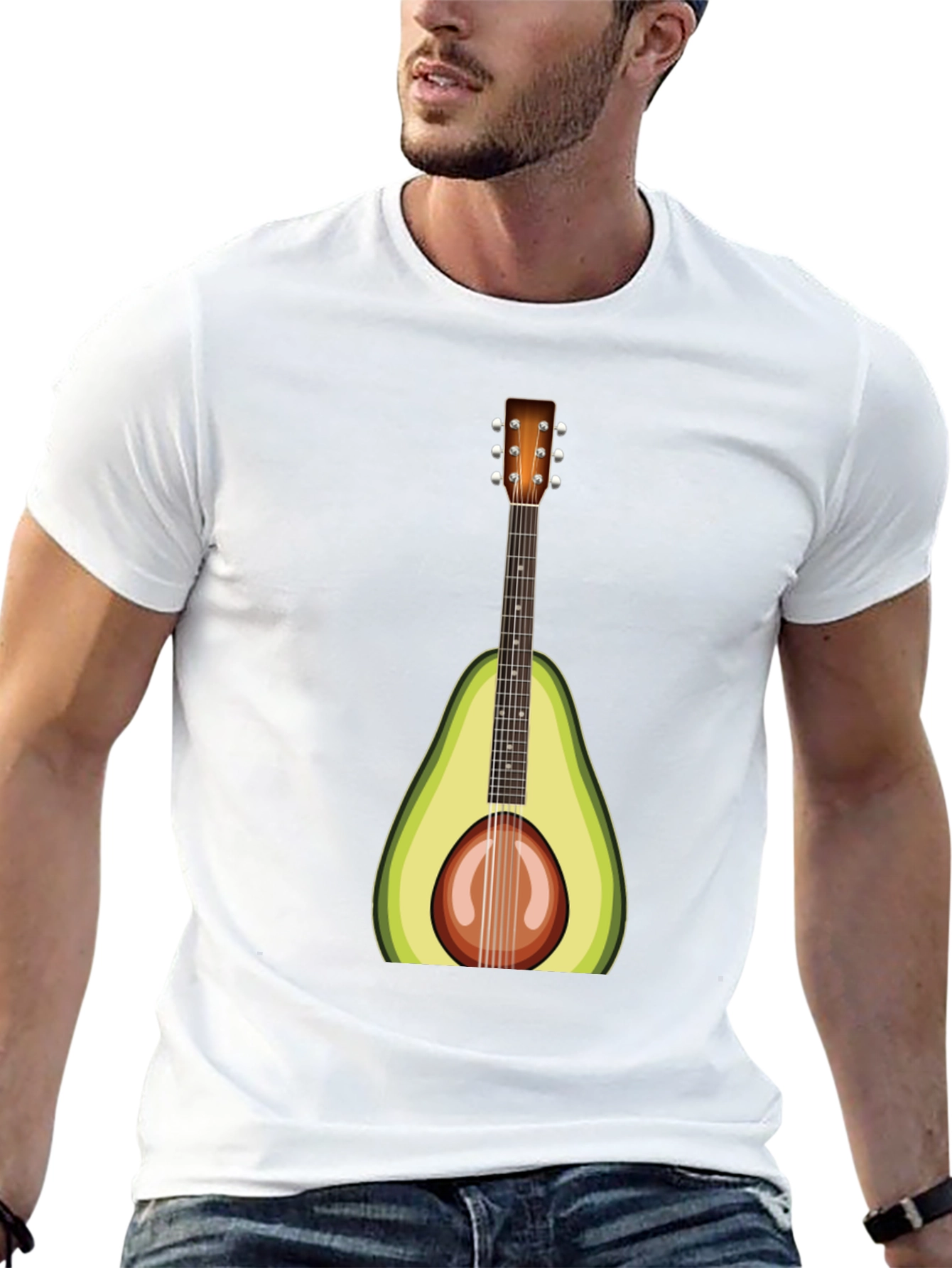 Avocado Guitar T-Shirt: Unique Music Lover Tee
