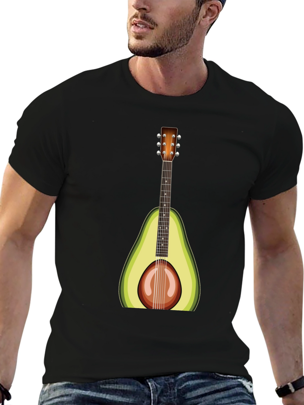 Avocado Guitar T-Shirt: Unique Music Lover Tee