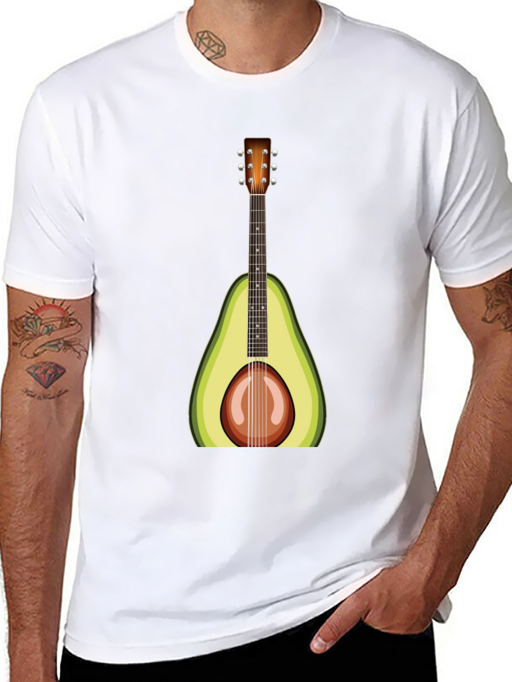 Avocado Guitar T-Shirt: Unique Music Lover Tee