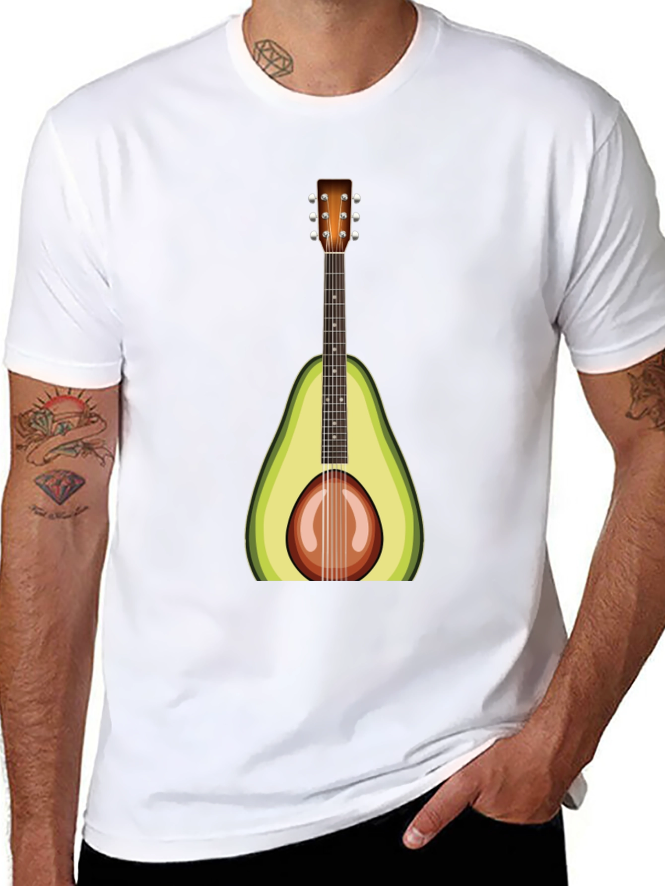 Avocado Guitar T-Shirt: Unique Music Lover Tee