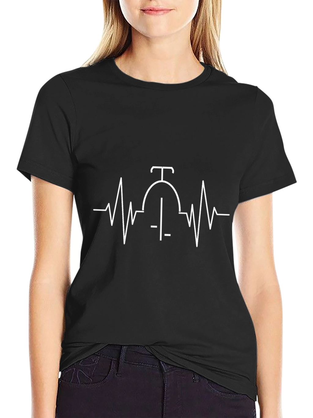 Cycling Heartbeat T-Shirt - Biker Passion