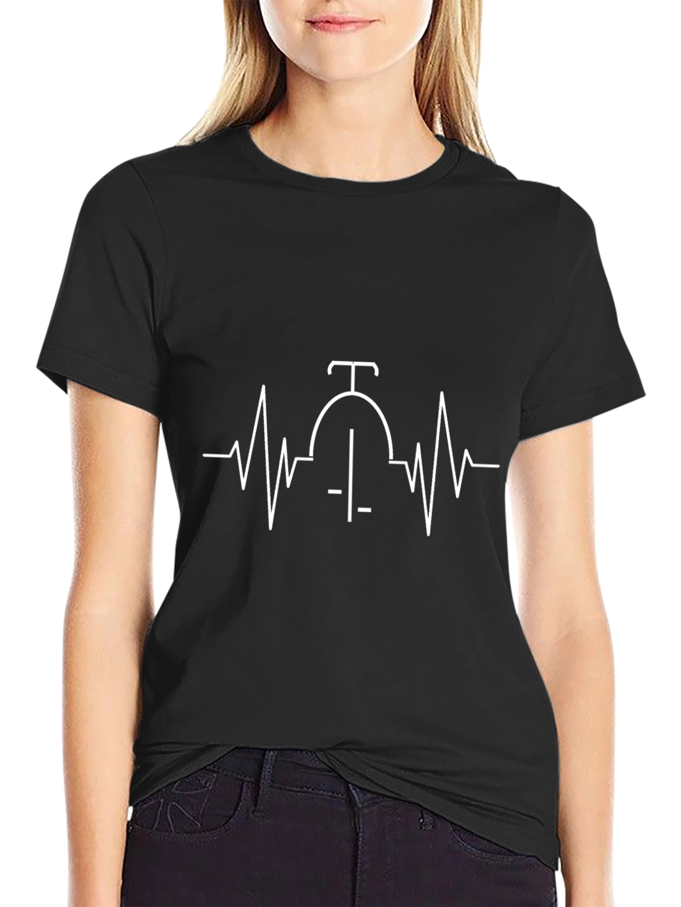 Cycling Heartbeat T-Shirt - Biker Passion