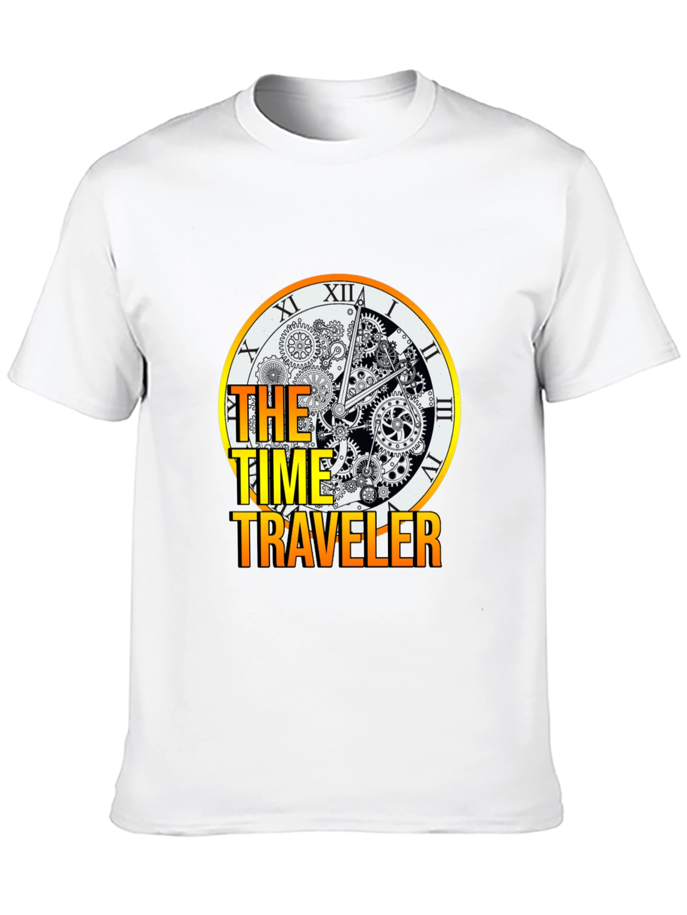 Time Traveler Graphic Tee - Steampunk Clock Design