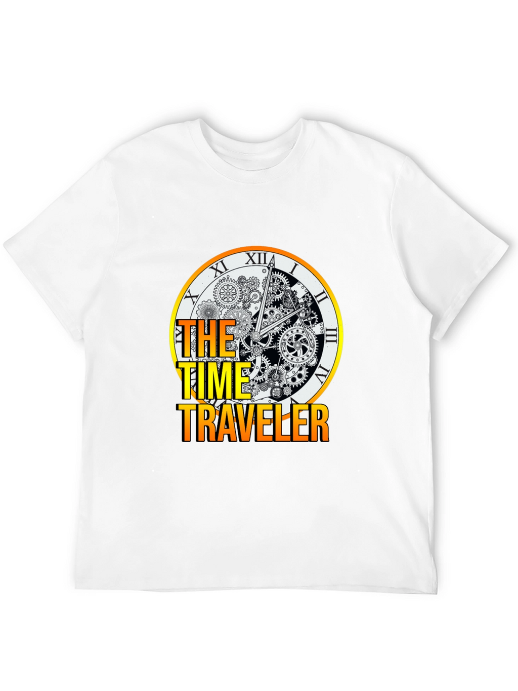 Time Traveler Graphic Tee - Steampunk Clock Design