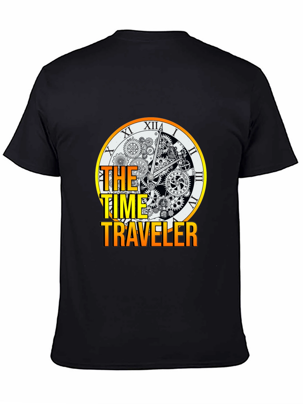 Time Traveler Graphic Tee - Steampunk Clock Design