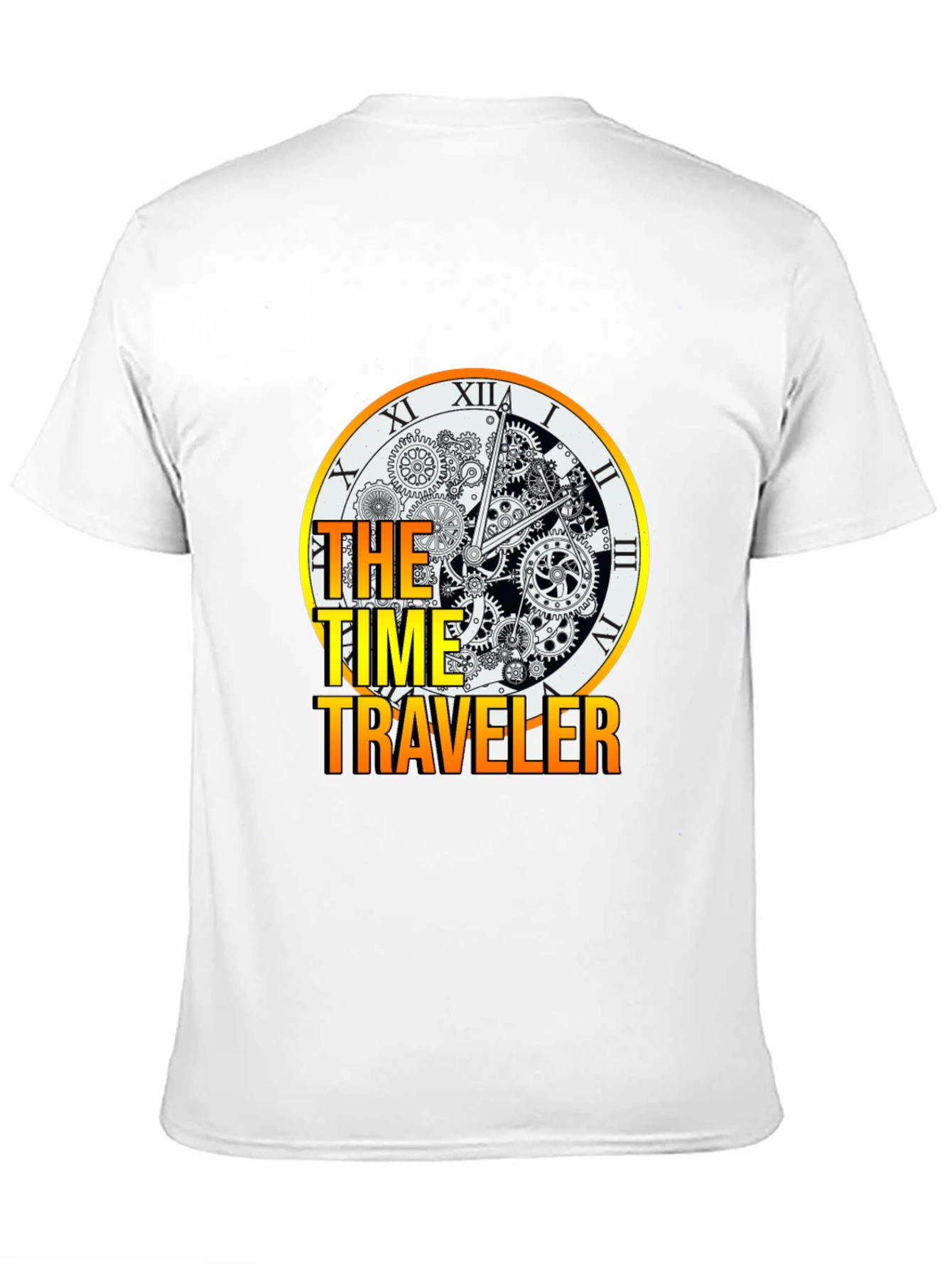 Time Traveler Graphic Tee - Steampunk Clock Design