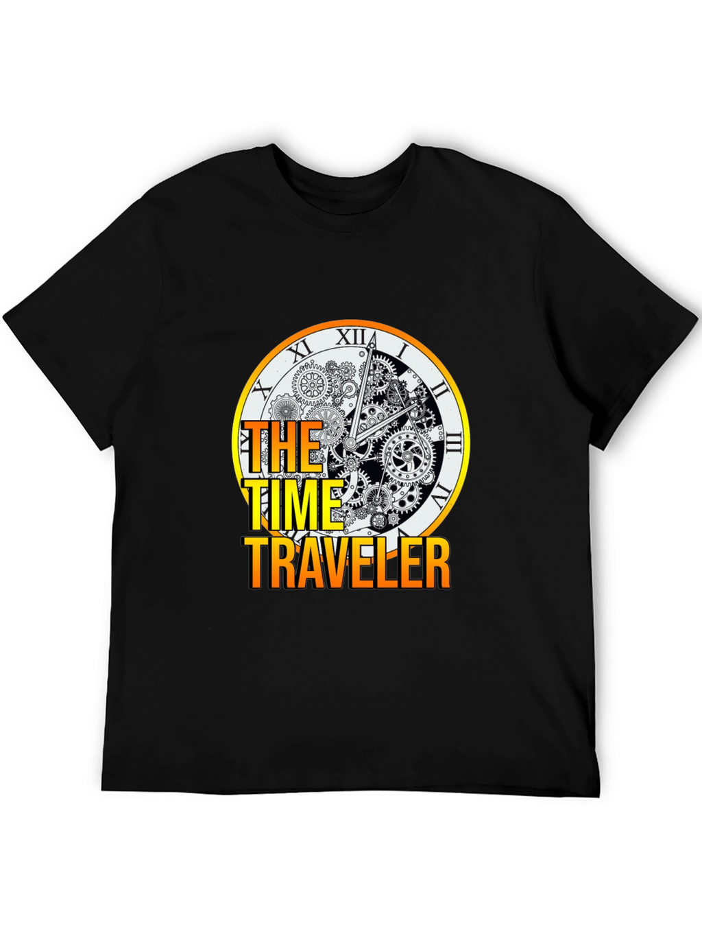 Time Traveler Graphic Tee - Steampunk Clock Design