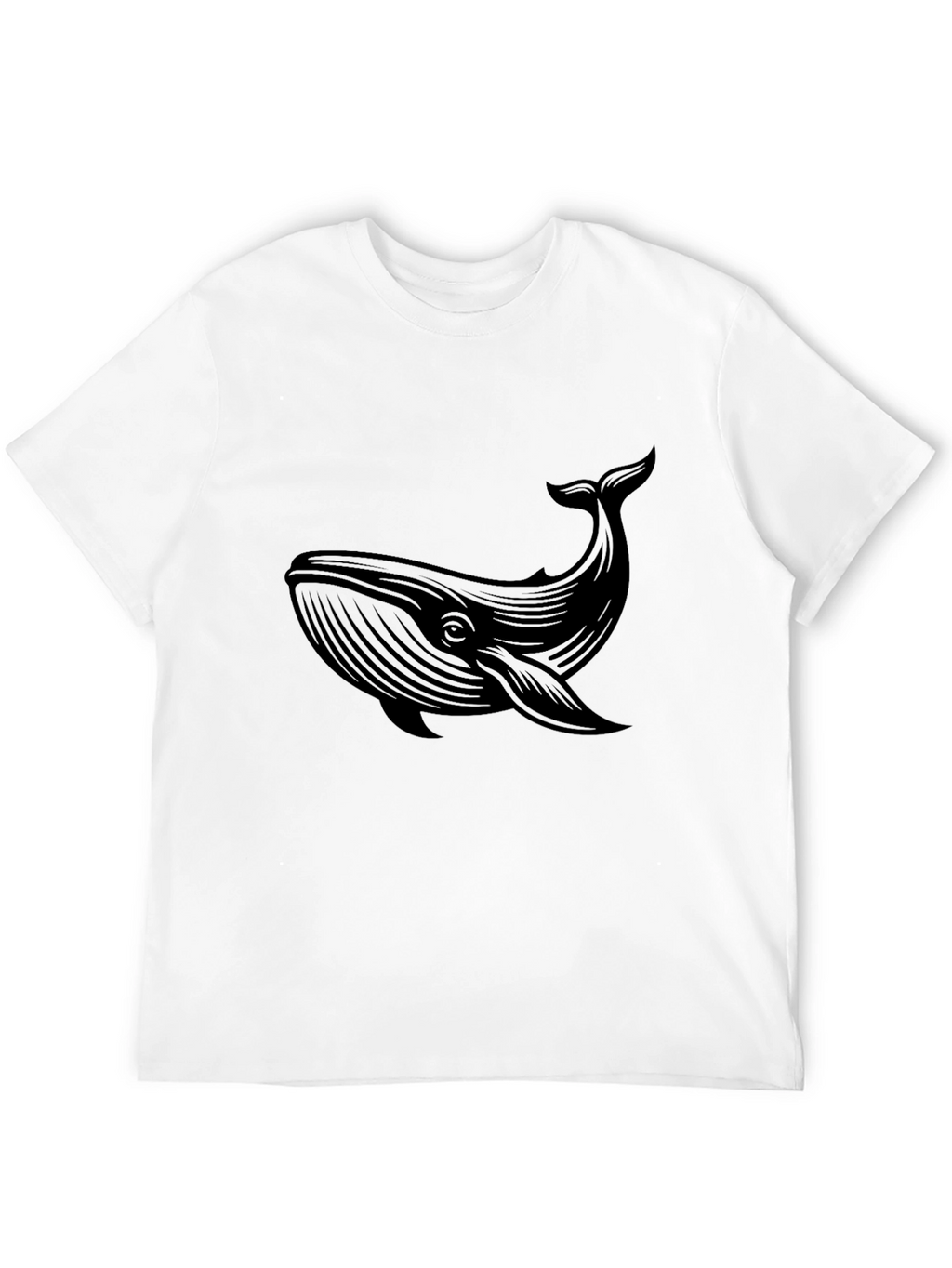 Mens Black Whale Graphic T-Shirt