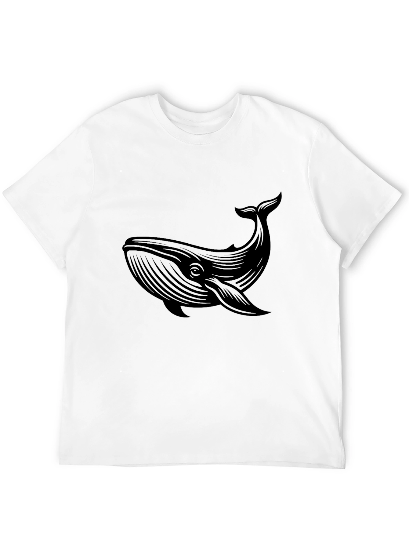 Mens Black Whale Graphic T-Shirt