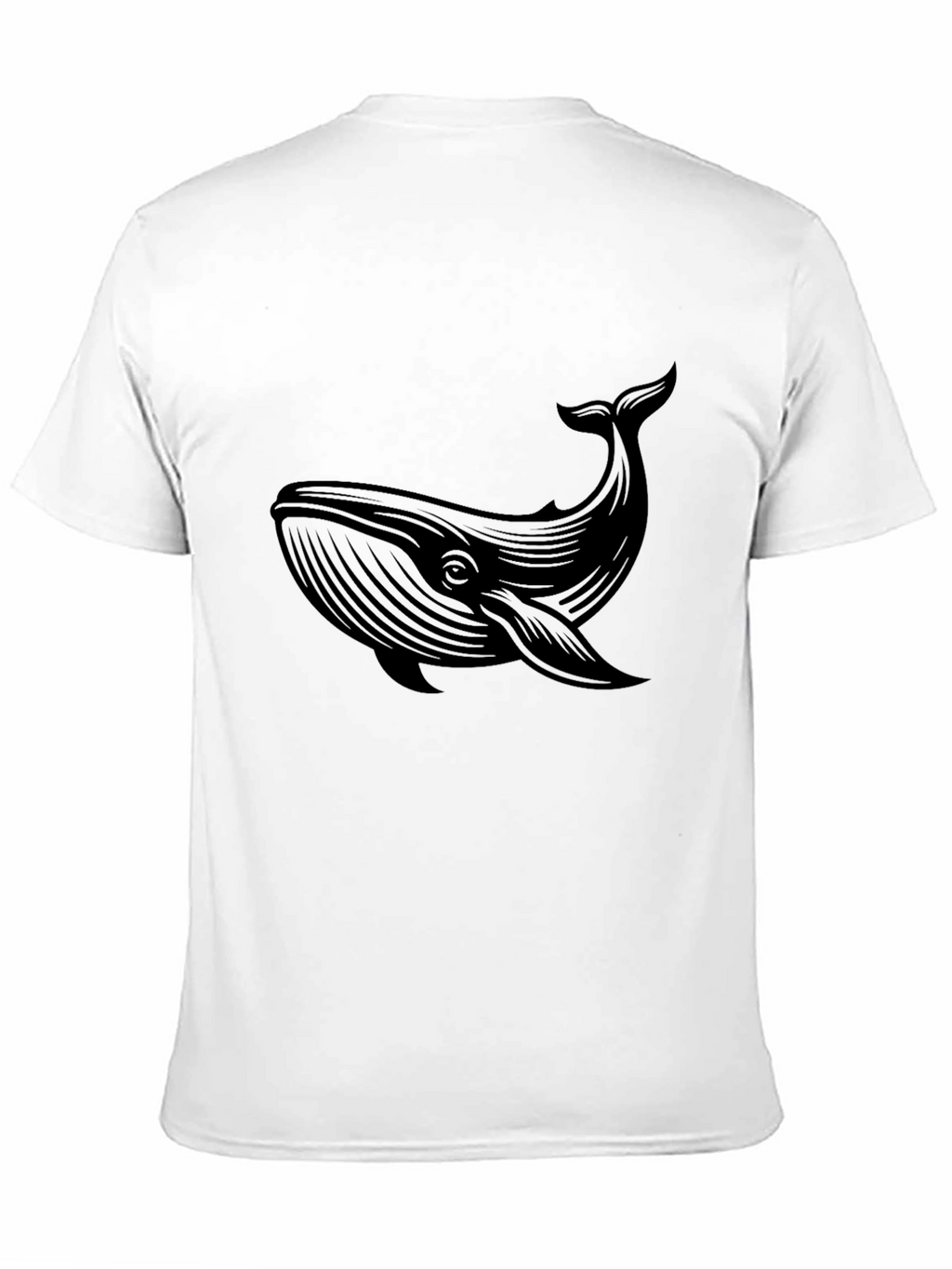 Mens Black Whale Graphic T-Shirt